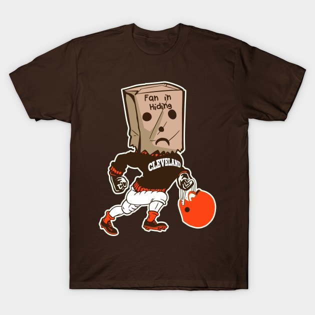 Cleveland Fan In Hiding T-Shirt by darklordpug